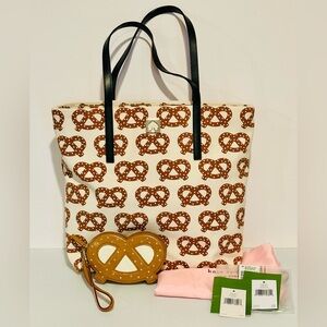 Kate Spade ♠️ Far From The Tree Pretzel 🥨 wristlet and Tote